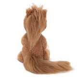 15" Buddy Pony - Back view of seated golden brown horse with brown mane and tail image number 4