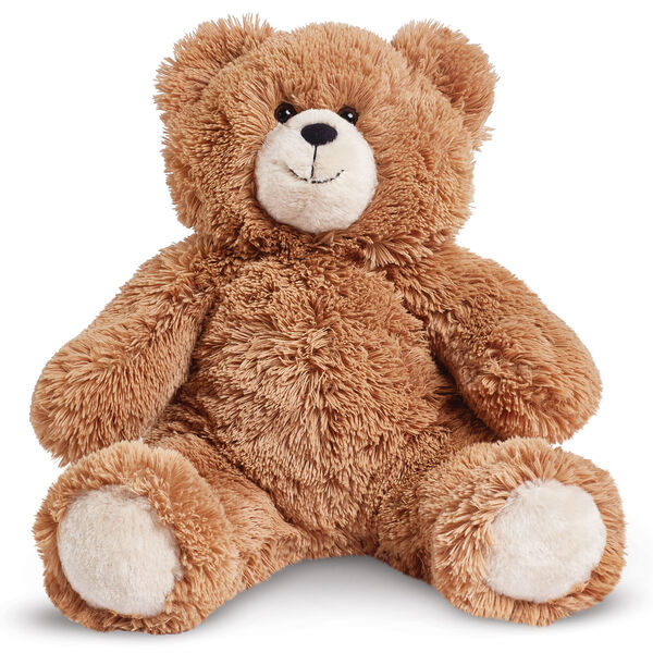 18" Love to the rescueandreg; Bear - Front view of seated fuzzy bear with brown eyes, tan muzzle and foot pads, black nose and smile image number 3