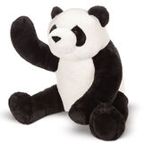 3 1/2' Gentle Giant Panda - Front view of seated black and white Panda waving its arm image number 6