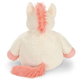 4' Unicorn - Back view of ivory 48" unicorn with pink hooves, main, horn and tail image number 3