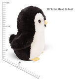 18" Oh So Soft Penguin - Side view of Black and white plush penguin with measurement of 18" Head to Taill image number 4