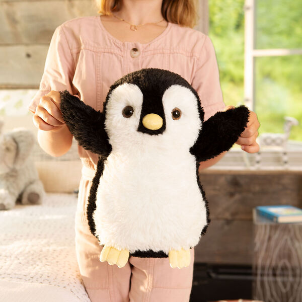 18" Oh So Soft Penguin - Front view of Black and white plush penguin with model image number 7