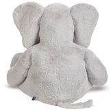 6' Giant Cuddle Elephant - Back view of seated grey plush elephant with tail image number 8