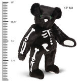 15" Skeleton Bear - Standing 3/4 view of jointed black bear with measurement of 15" tall image number 5