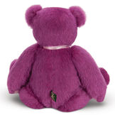 20" Special Edition La Vie En Rose Bear - Back view of jointed seated rose wine bear  image number 3