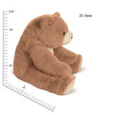 3 1/2' Gentle Giant Bear - Side view of seated brown bear with measurements of 3 1/2 feet tall image number 3