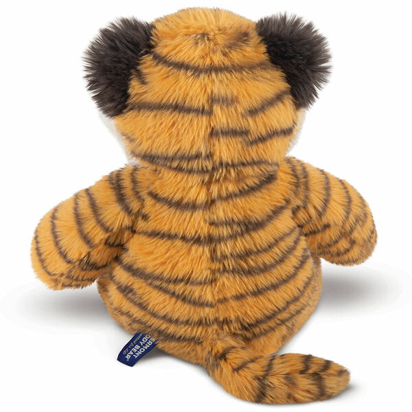18" Oh So Soft Tiger - Back view of seated orange and black striped tiger