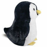 28" Cuddle Penguin - Side view of black and white big penguin stuffed animal with yellow beak and feet with a model image number 2